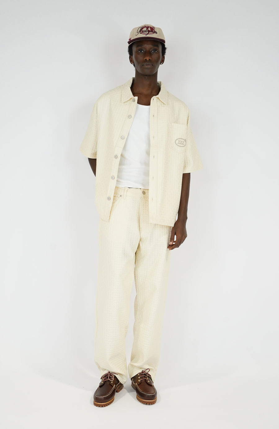 Chemise Grid beige