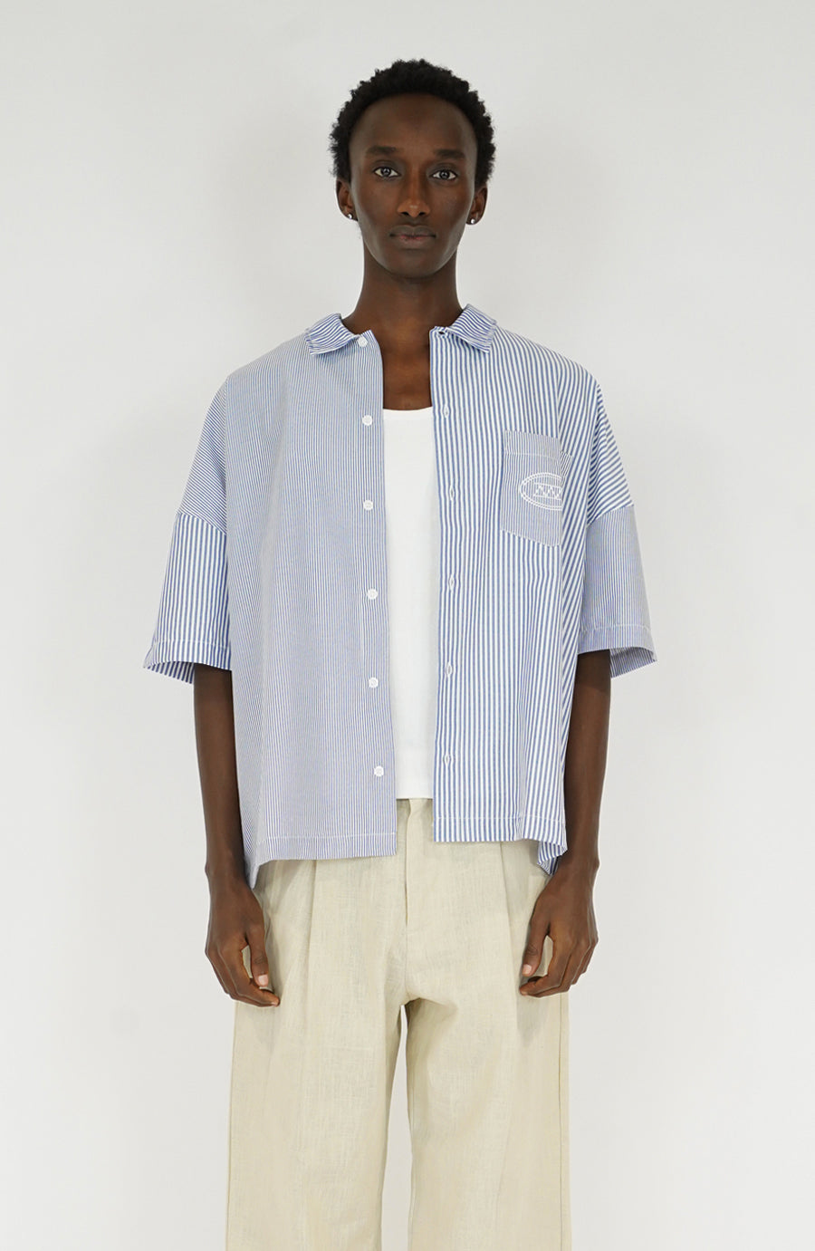 Chemise Stripe navy